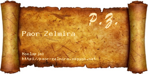 Paor Zelmira névjegykártya